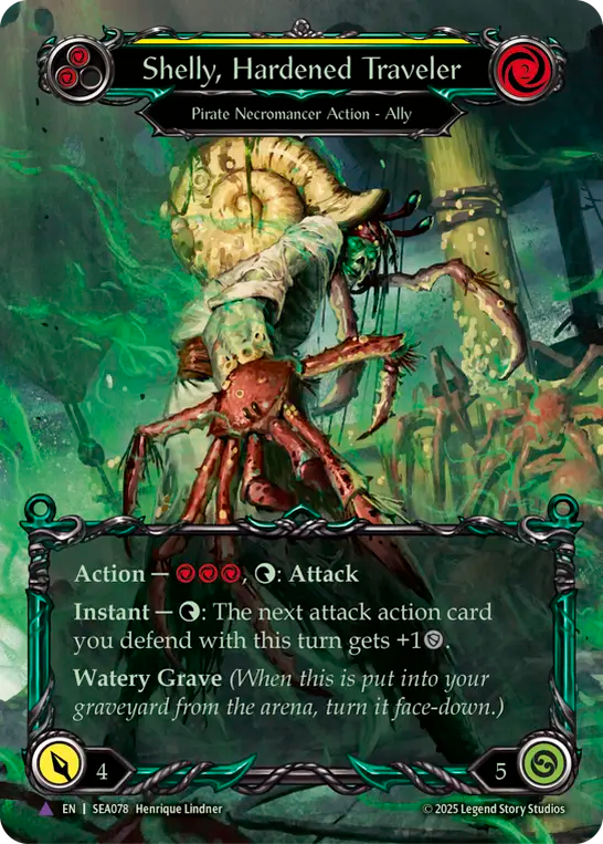 Shelly, Hardened Traveler (Yellow) - Flesh and Blood TCG - MoxLand