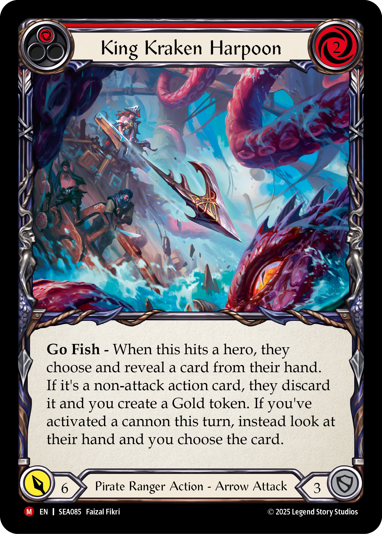King Kraken Harpoon (Red) - Flesh and Blood TCG - MoxLand