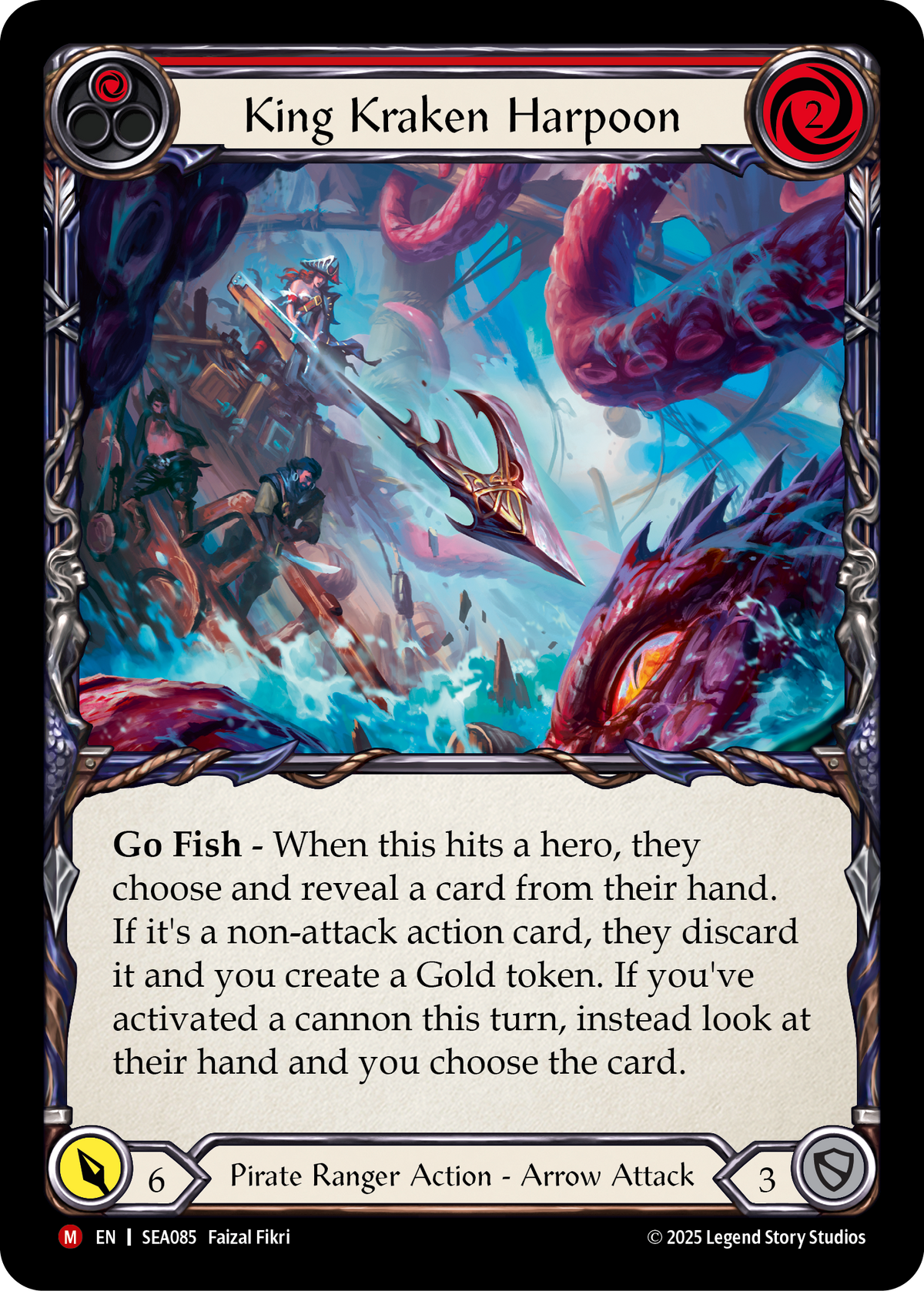 King Kraken Harpoon (Red) - Flesh and Blood TCG - MoxLand