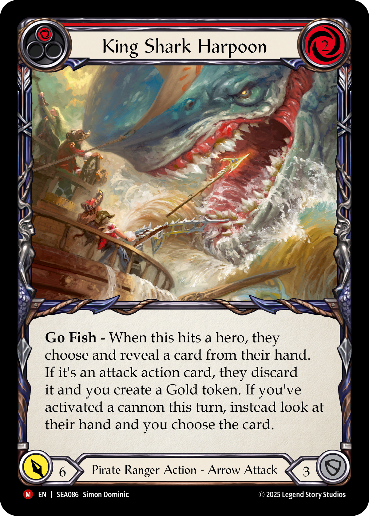 King Shark Harpoon (Red) - Flesh and Blood TCG - MoxLand