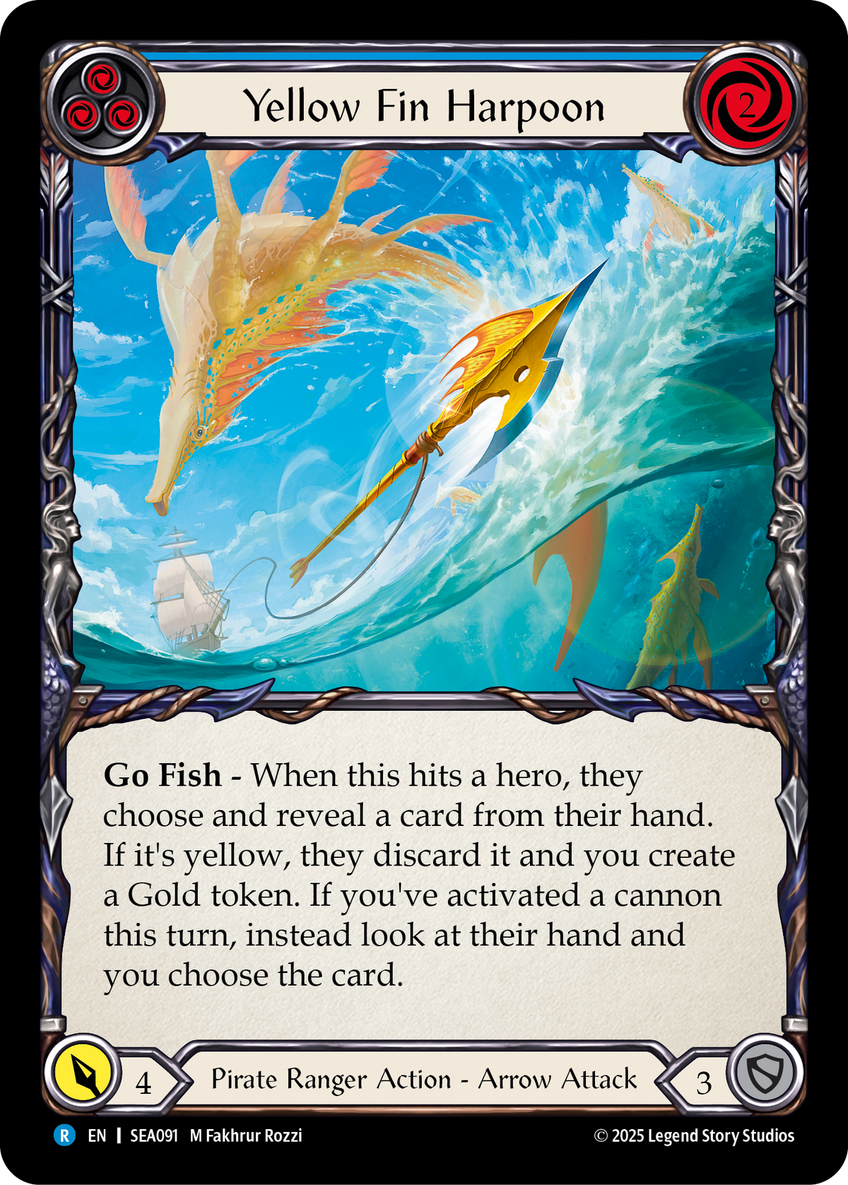 Yellow Fin Harpoon (Blue) - Flesh and Blood TCG - MoxLand