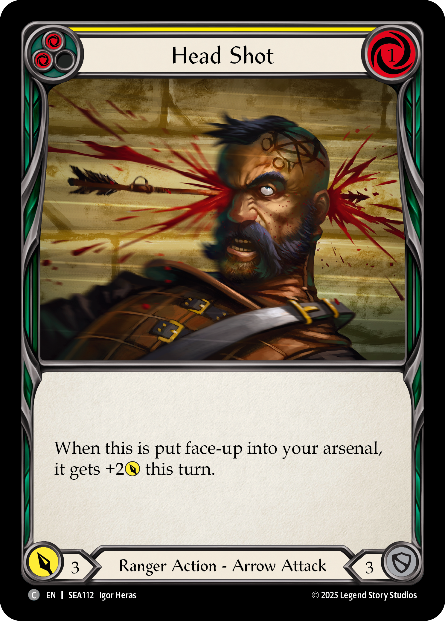 Head Shot (Yellow) - Flesh and Blood TCG - MoxLand