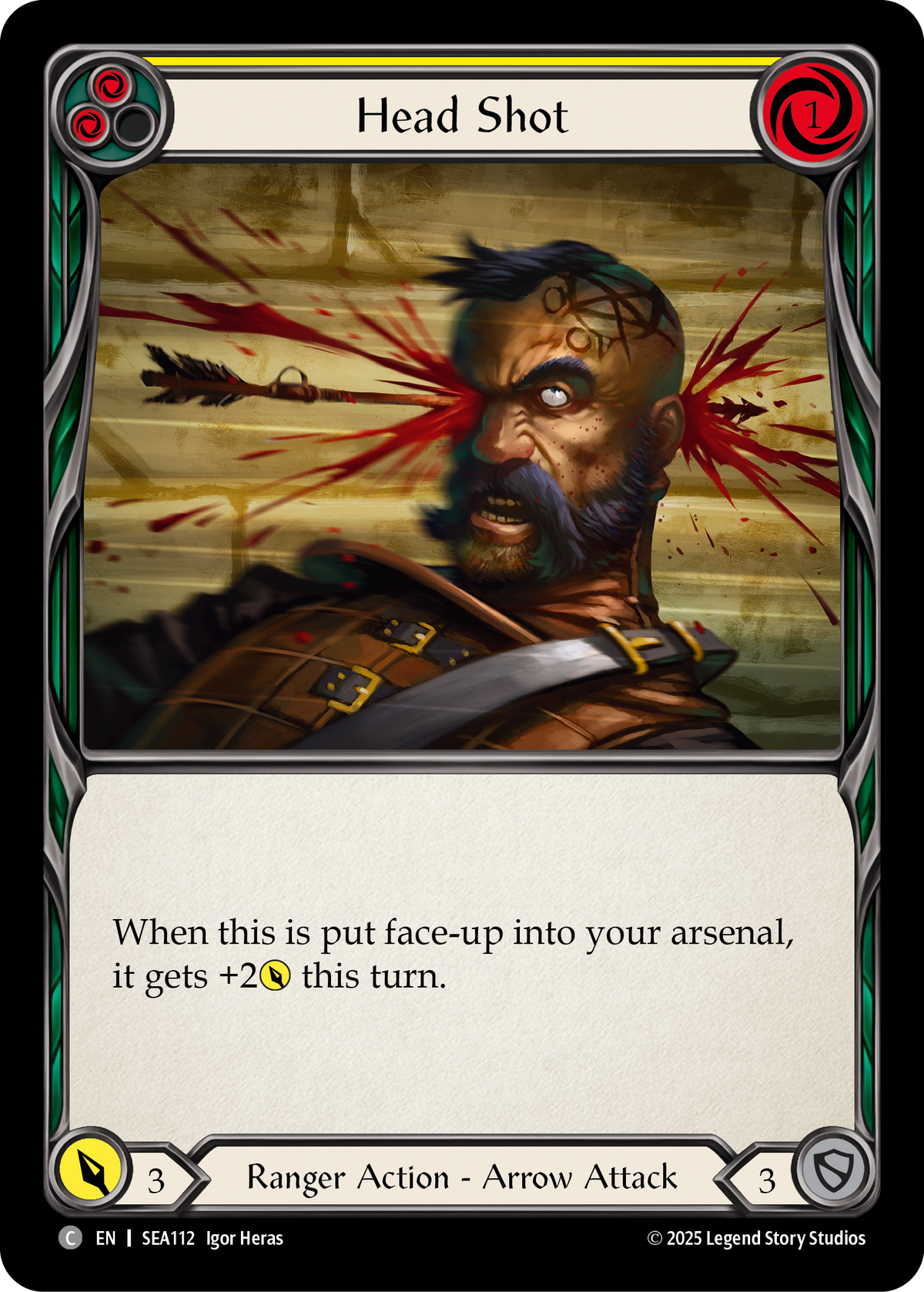 Head Shot (Yellow) - Flesh and Blood TCG - MoxLand