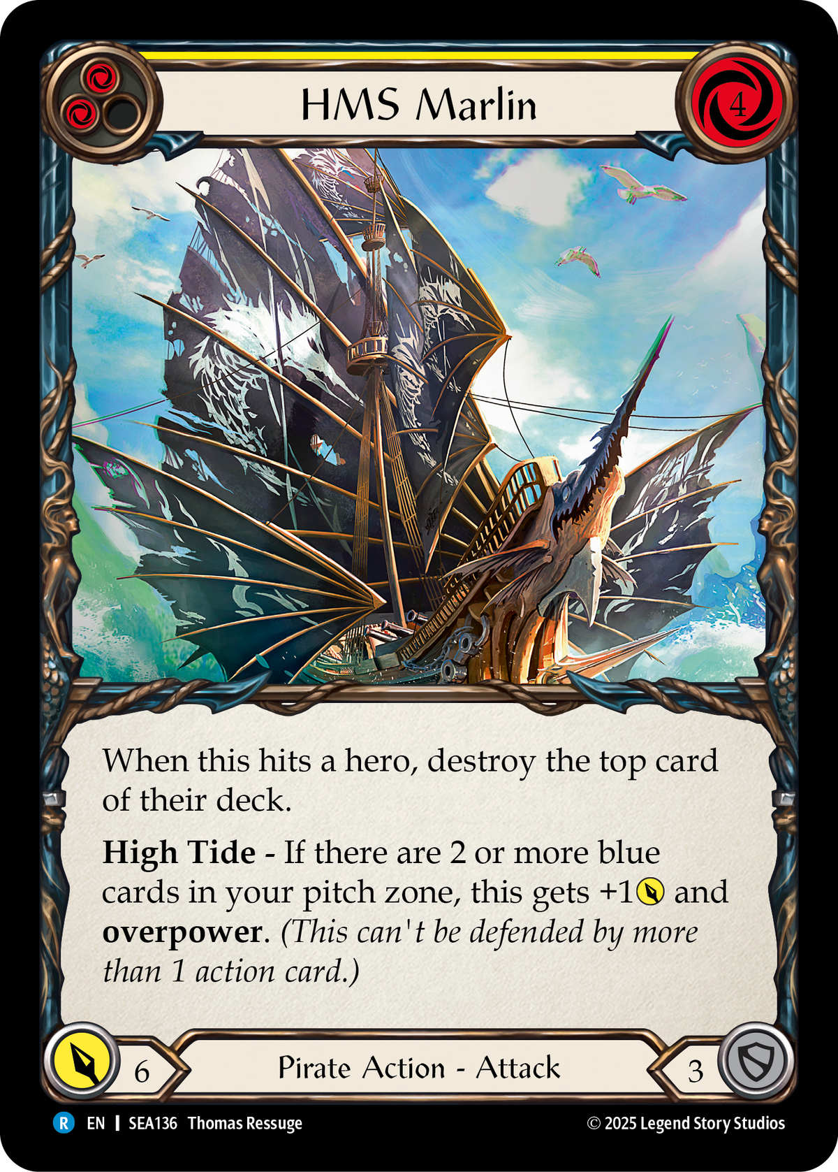 HMS Marlin (Yellow) - Flesh and Blood TCG - MoxLand