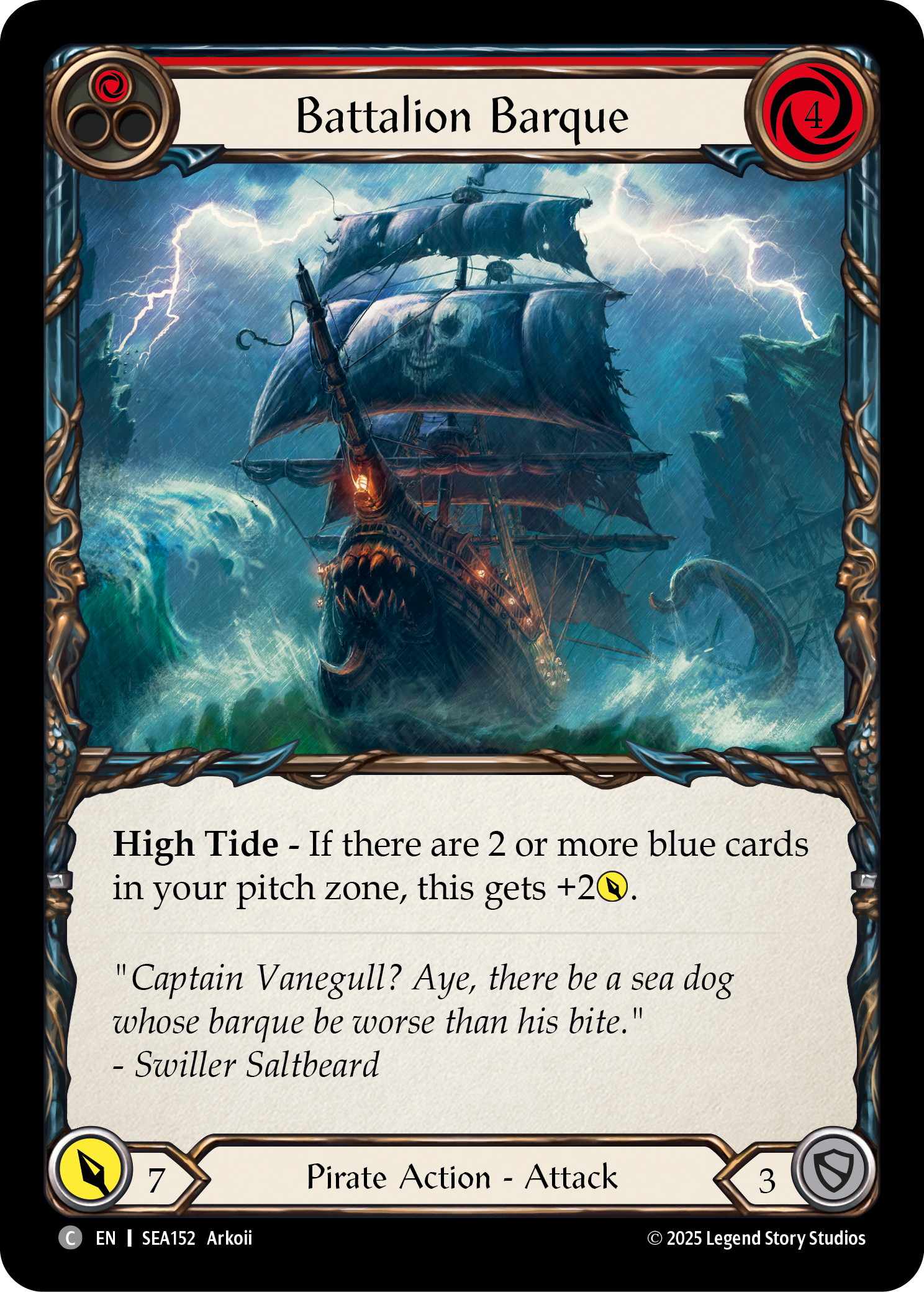 Battalion Barque (Red) - Flesh and Blood TCG - MoxLand