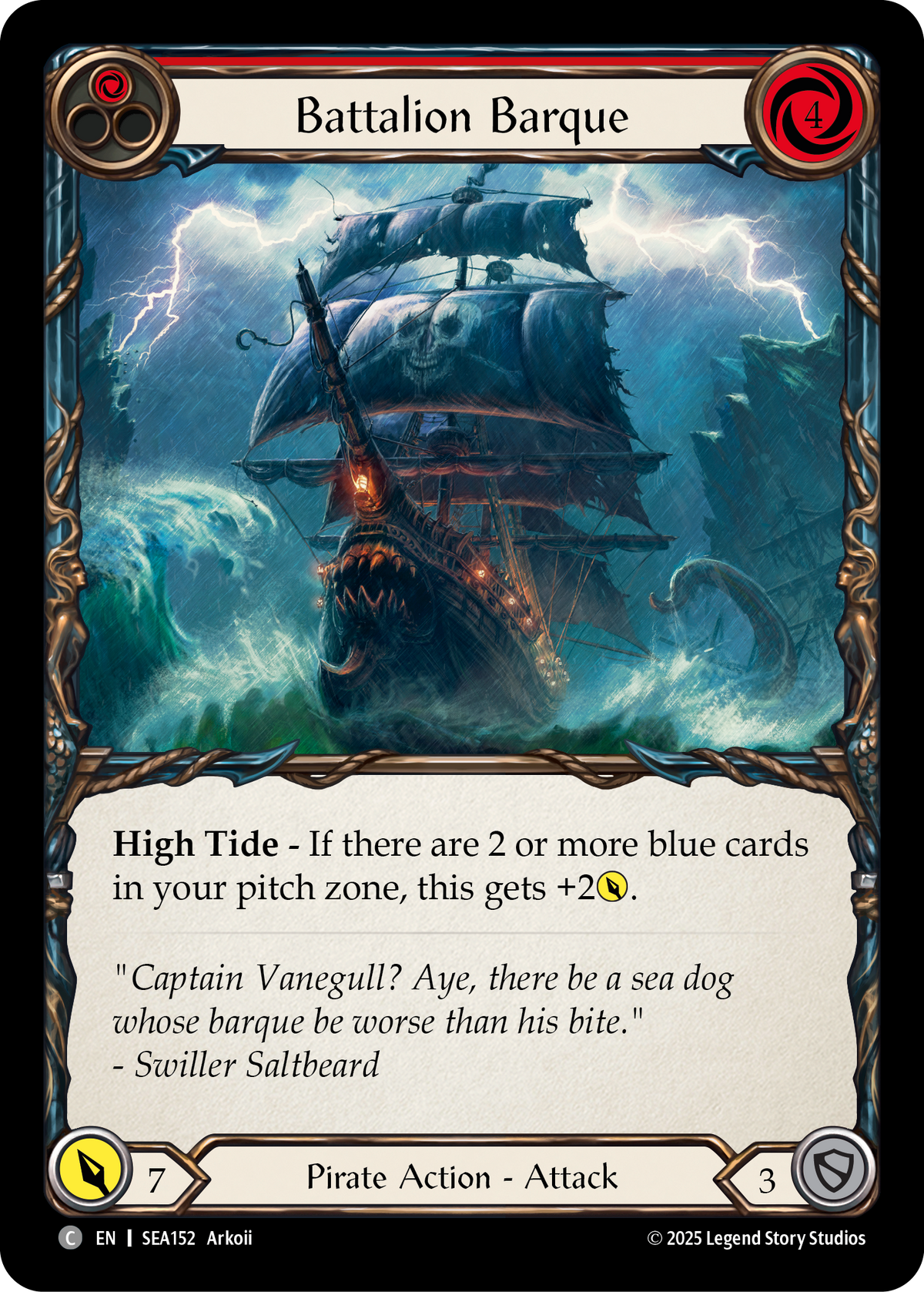 Battalion Barque (Red) - Flesh and Blood TCG - MoxLand