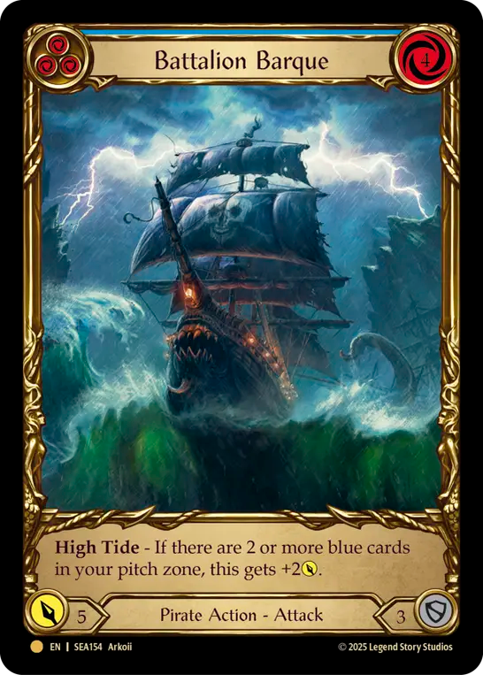 Battalion Barque (Blue) - Flesh and Blood TCG - MoxLand