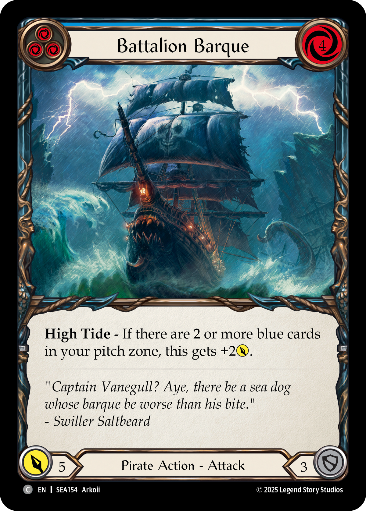 Battalion Barque (Blue) - Flesh and Blood TCG - MoxLand