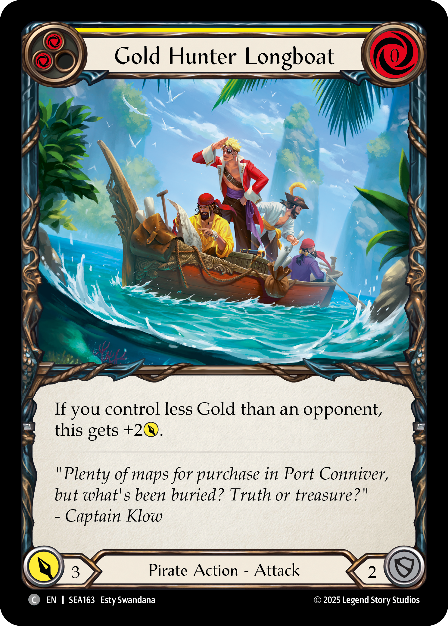 Gold Hunter Longboat (Yellow) - Flesh and Blood TCG - MoxLand