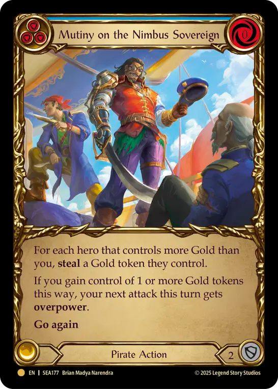 Mutiny on the Nimbus Sovereign (Blue) - Flesh and Blood TCG - MoxLand