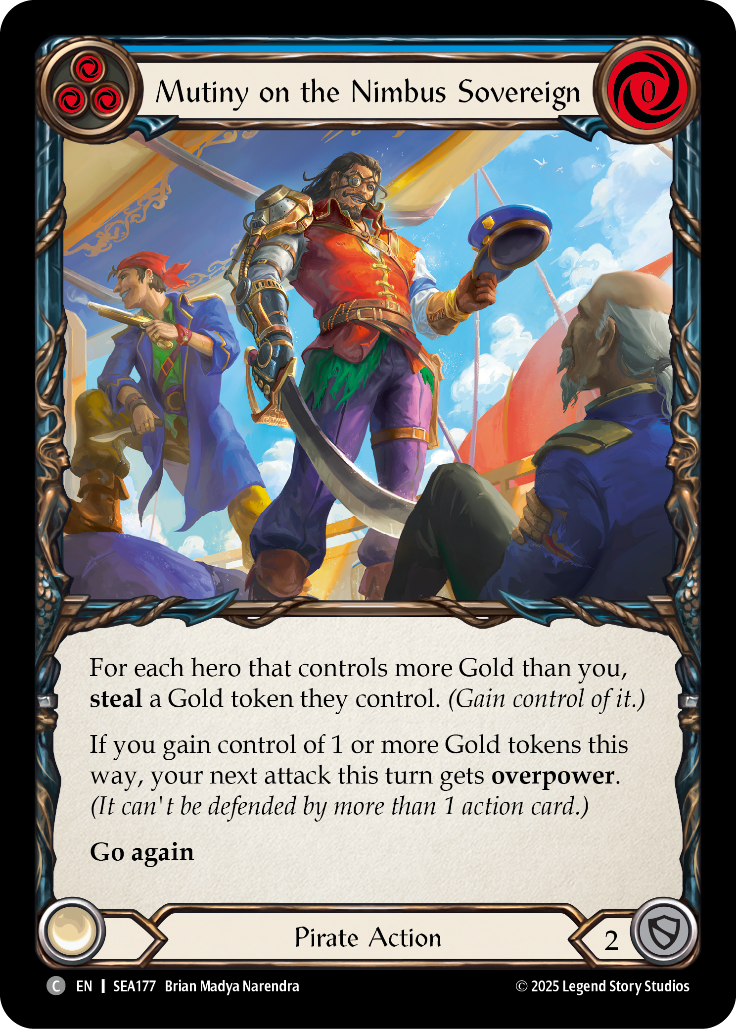 Mutiny on the Nimbus Sovereign (Blue) - Flesh and Blood TCG - MoxLand