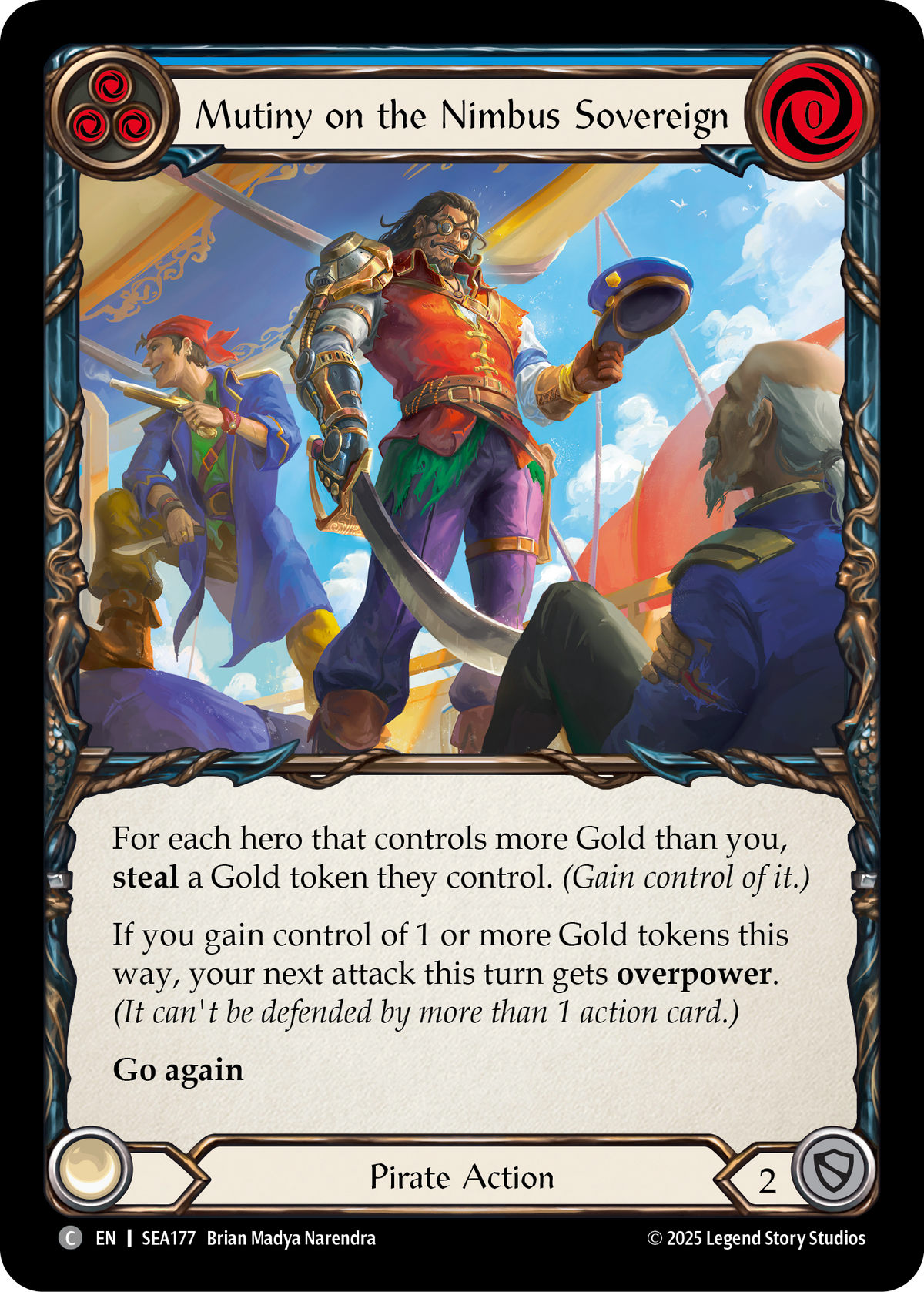 Mutiny on the Nimbus Sovereign (Blue) - Flesh and Blood TCG - MoxLand