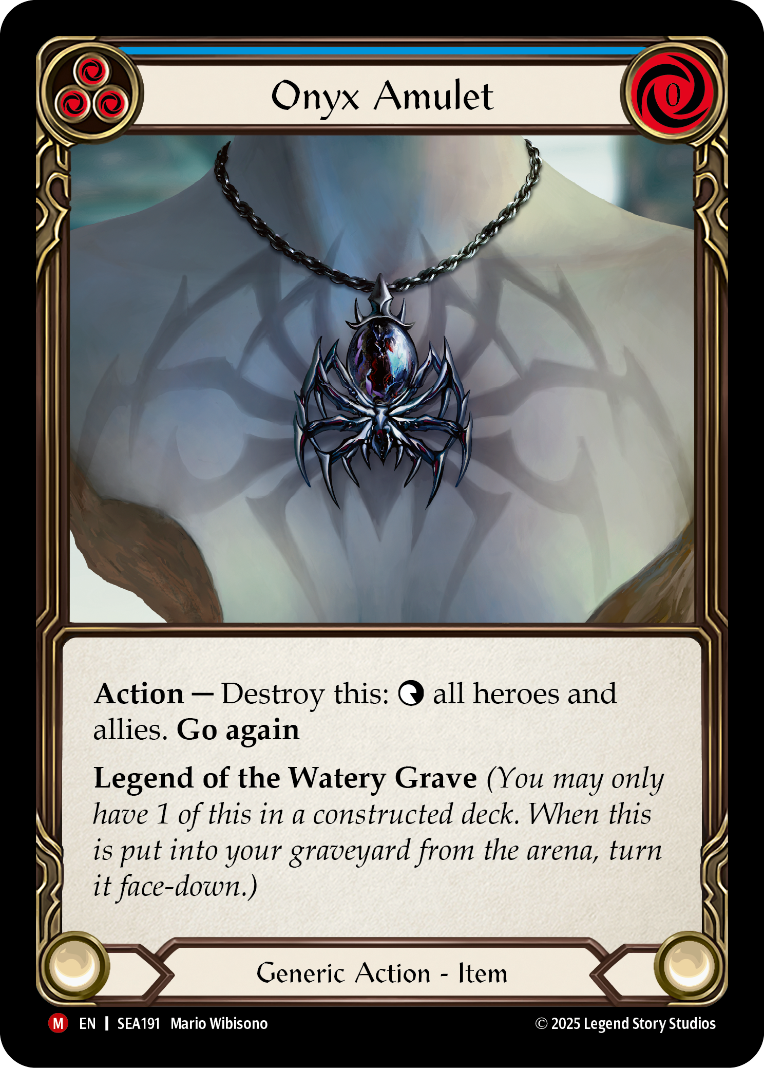 Onyx Amulet (Blue) - Flesh and Blood TCG - MoxLand