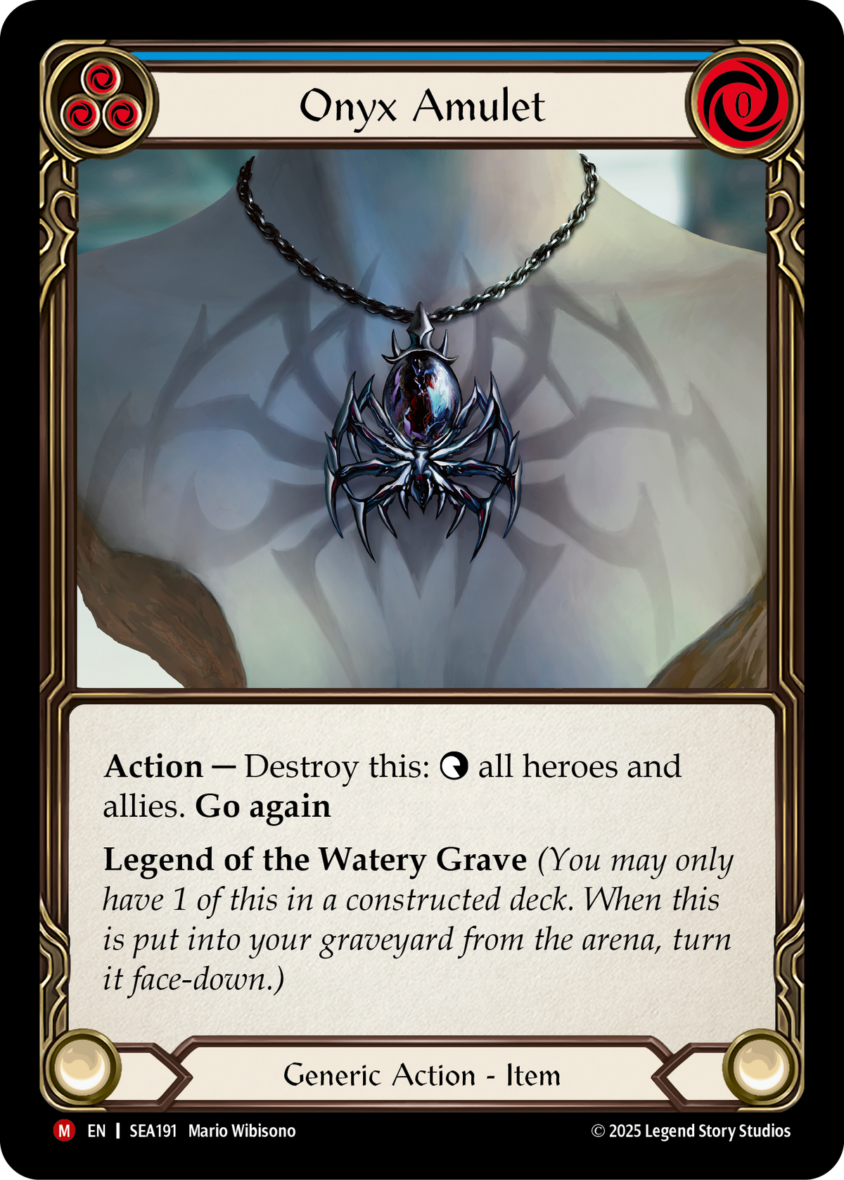 Onyx Amulet (Blue) - Flesh and Blood TCG - MoxLand