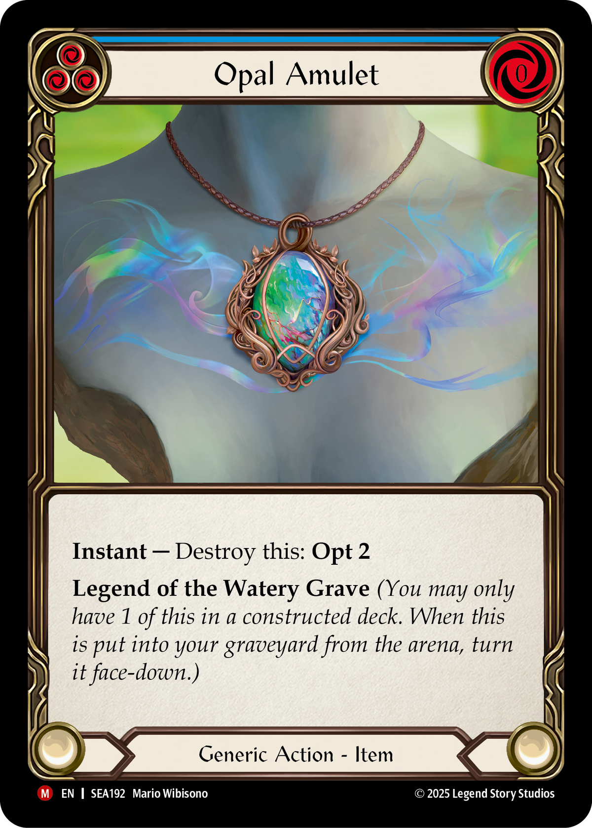 Opal Amulet (Blue) - Flesh and Blood TCG - MoxLand