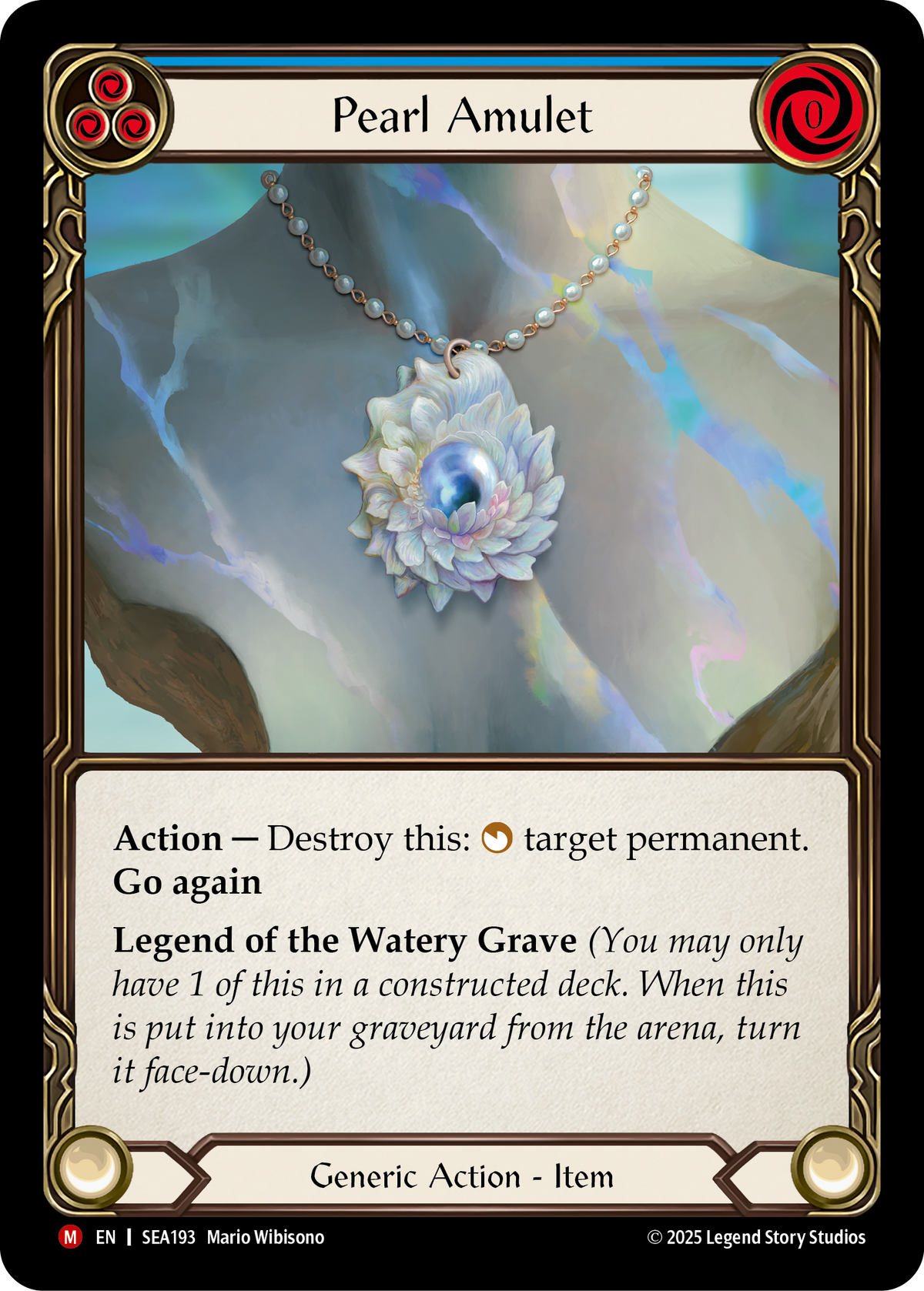 Pearl Amulet (Blue) - Flesh and Blood TCG - MoxLand