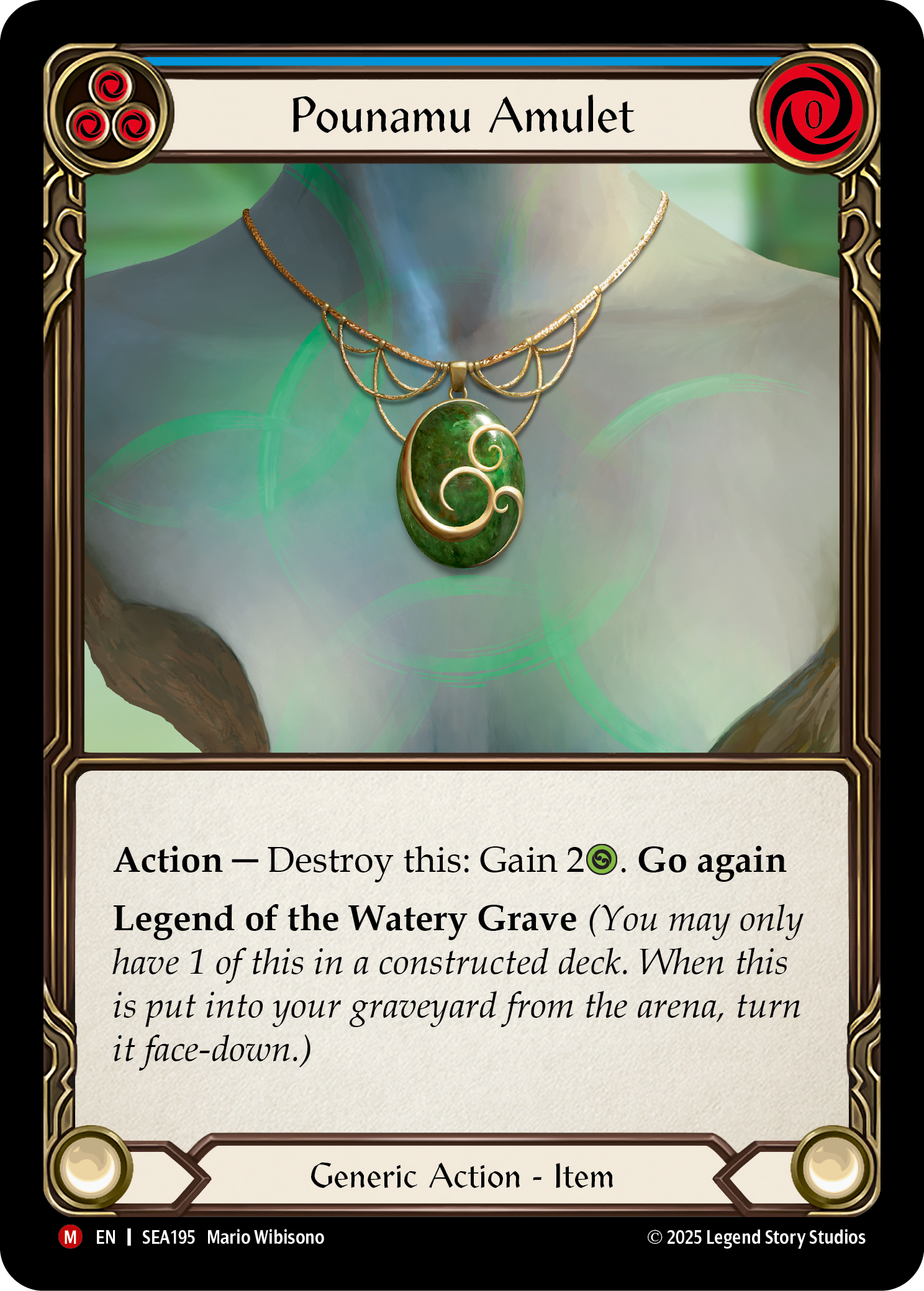 Pounamu Amulet (Blue) - Flesh and Blood TCG - MoxLand