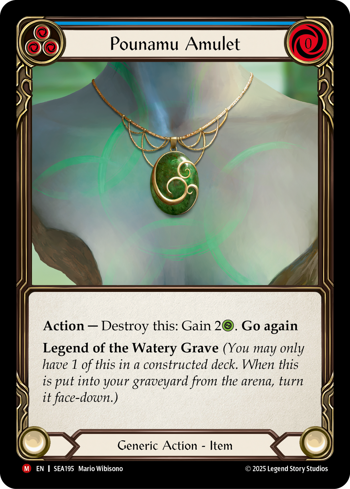 Pounamu Amulet (Blue) - Flesh and Blood TCG - MoxLand