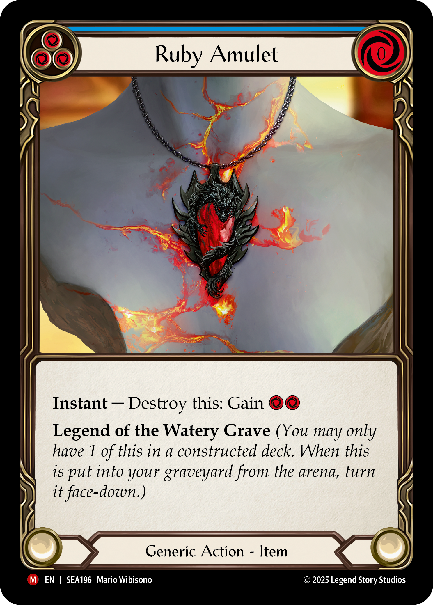 Ruby Amulet (Blue) - Flesh and Blood TCG - MoxLand
