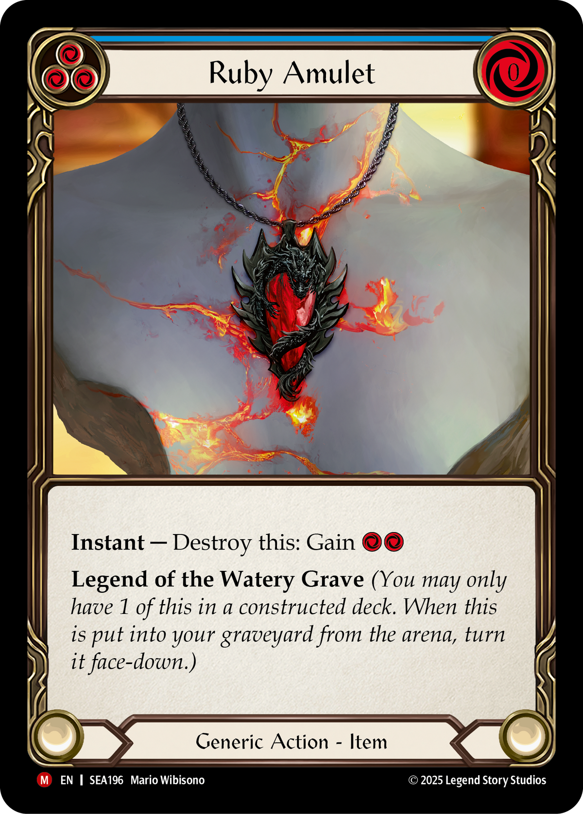 Ruby Amulet (Blue) - Flesh and Blood TCG - MoxLand