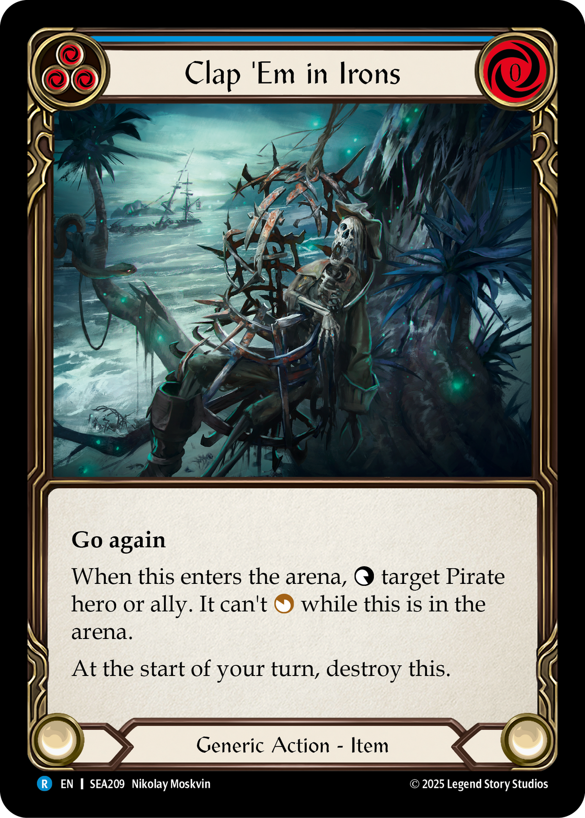 Clap 'Em in Irons (Blue) - Flesh and Blood TCG - MoxLand