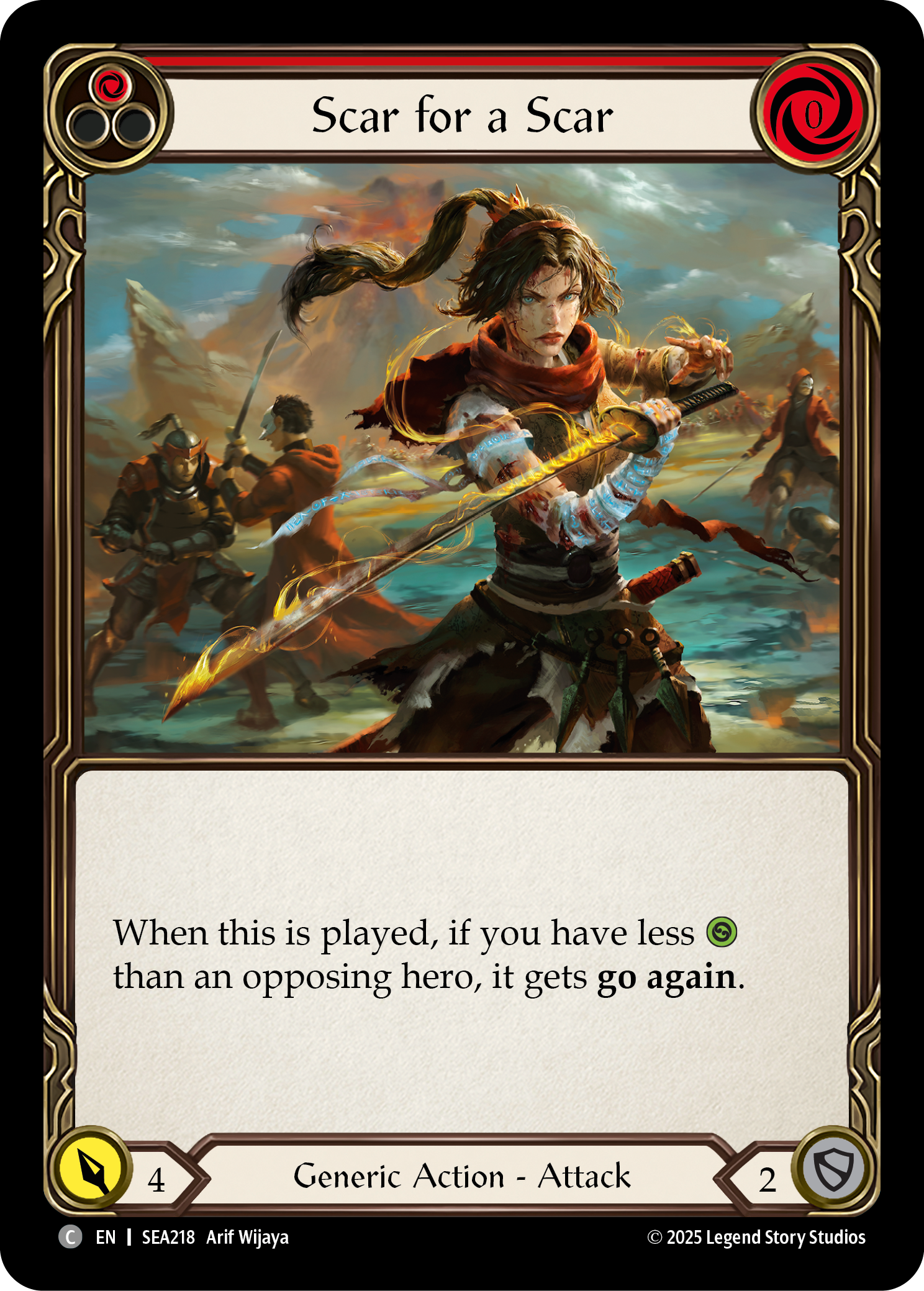 Scar for a Scar (Red) - Flesh and Blood TCG - MoxLand