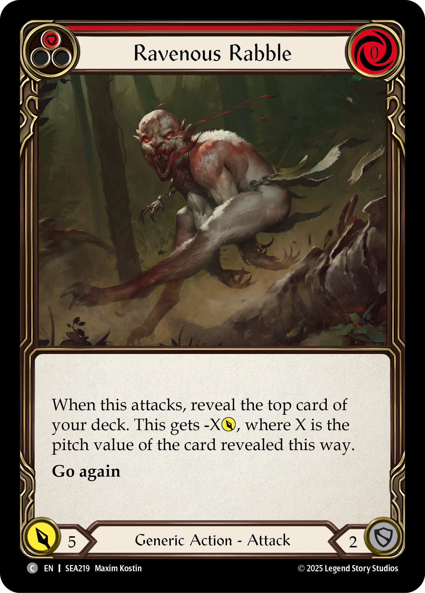 Ravenous Rabble (Red) - Flesh and Blood TCG - MoxLand