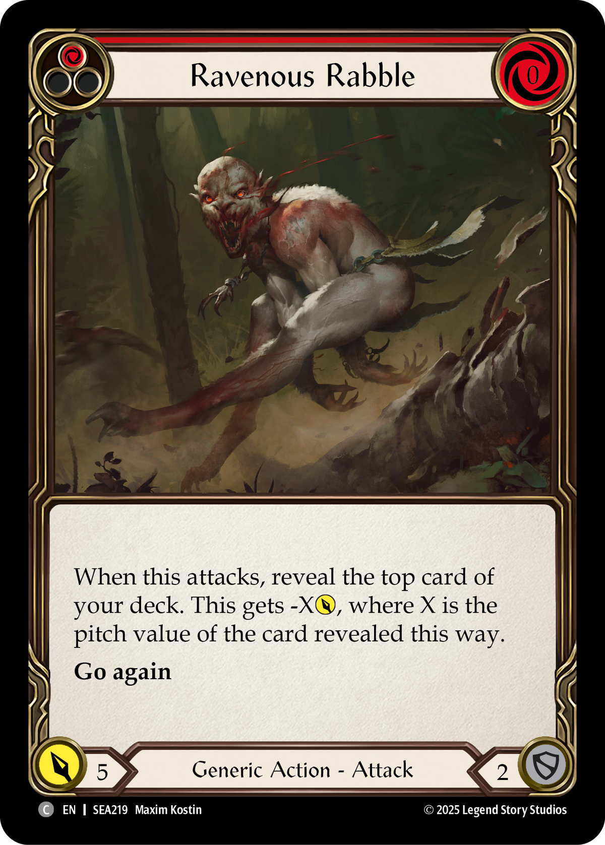 Ravenous Rabble (Red) - Flesh and Blood TCG - MoxLand