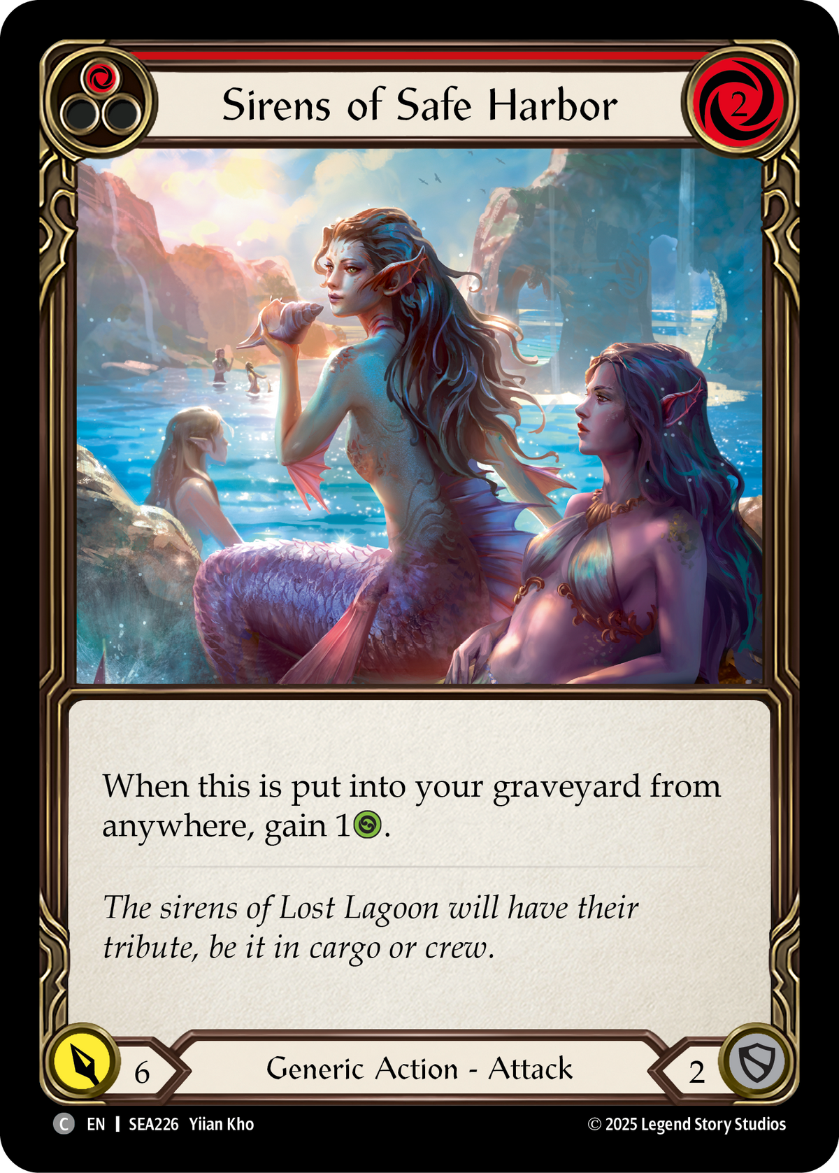 Sirens of Safe Harbor (Red) - Flesh and Blood TCG - MoxLand