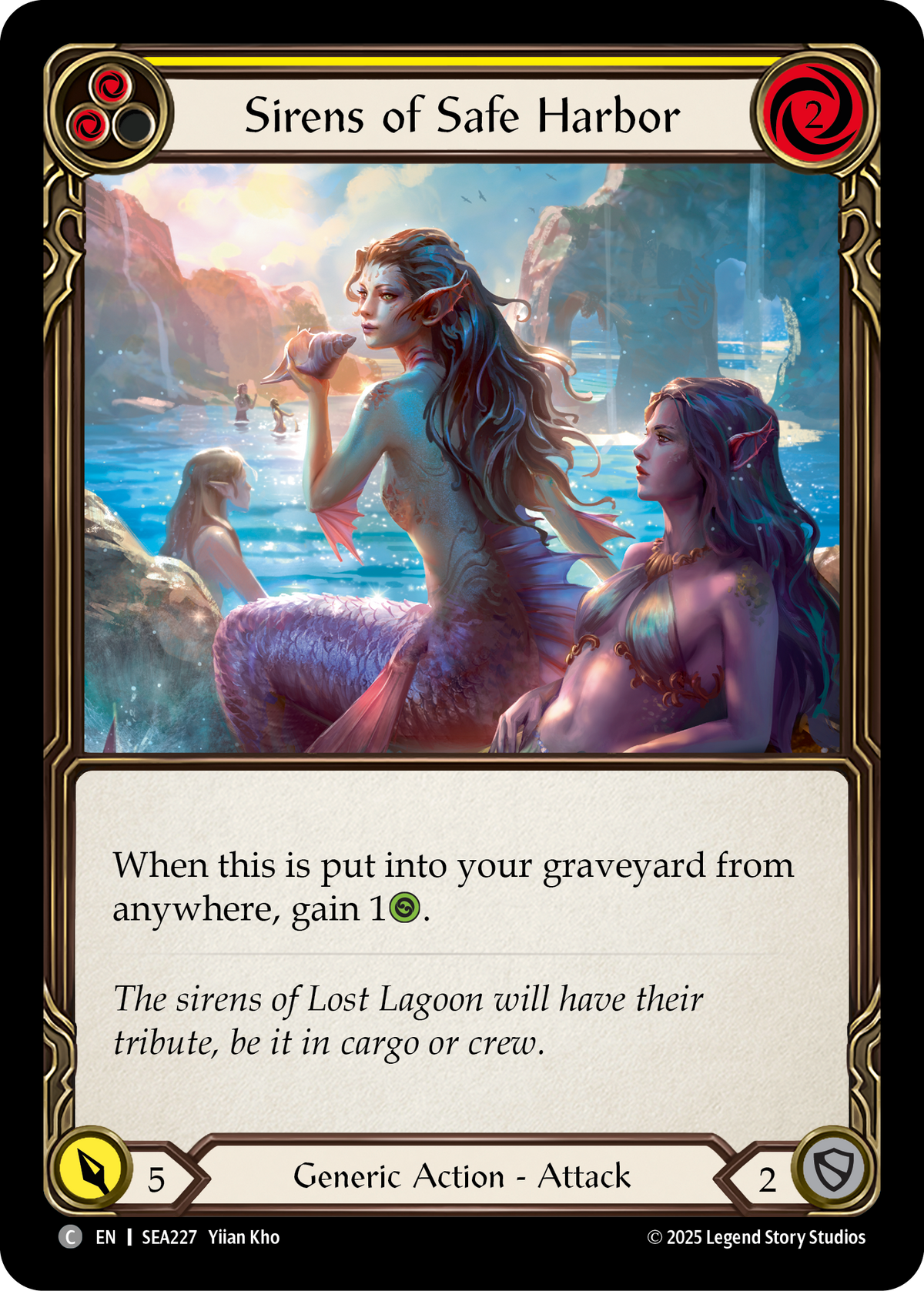 Sirens of Safe Harbor (Yellow) - Flesh and Blood TCG - MoxLand