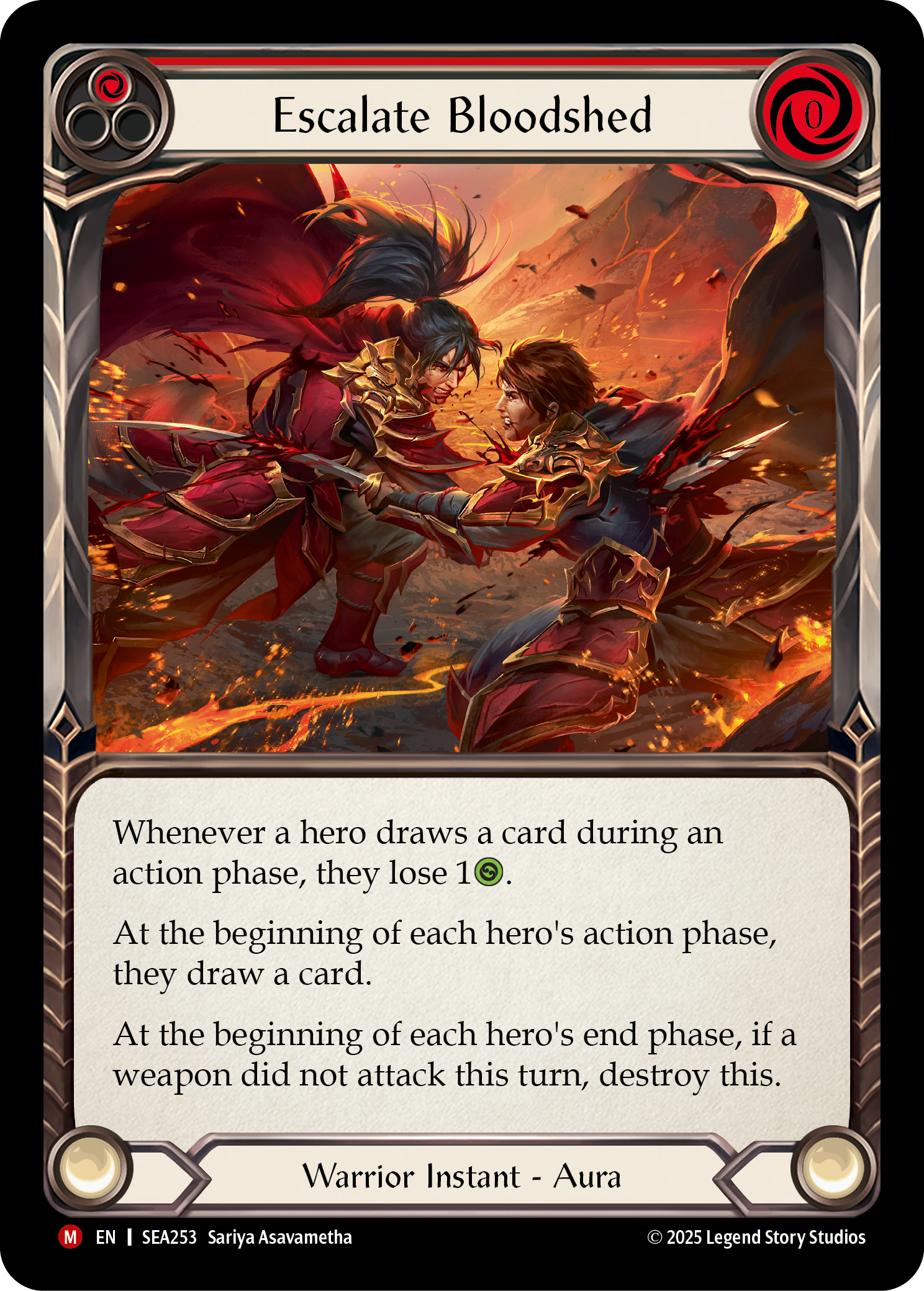 Escalate Bloodshed (Red) - Flesh and Blood TCG - MoxLand