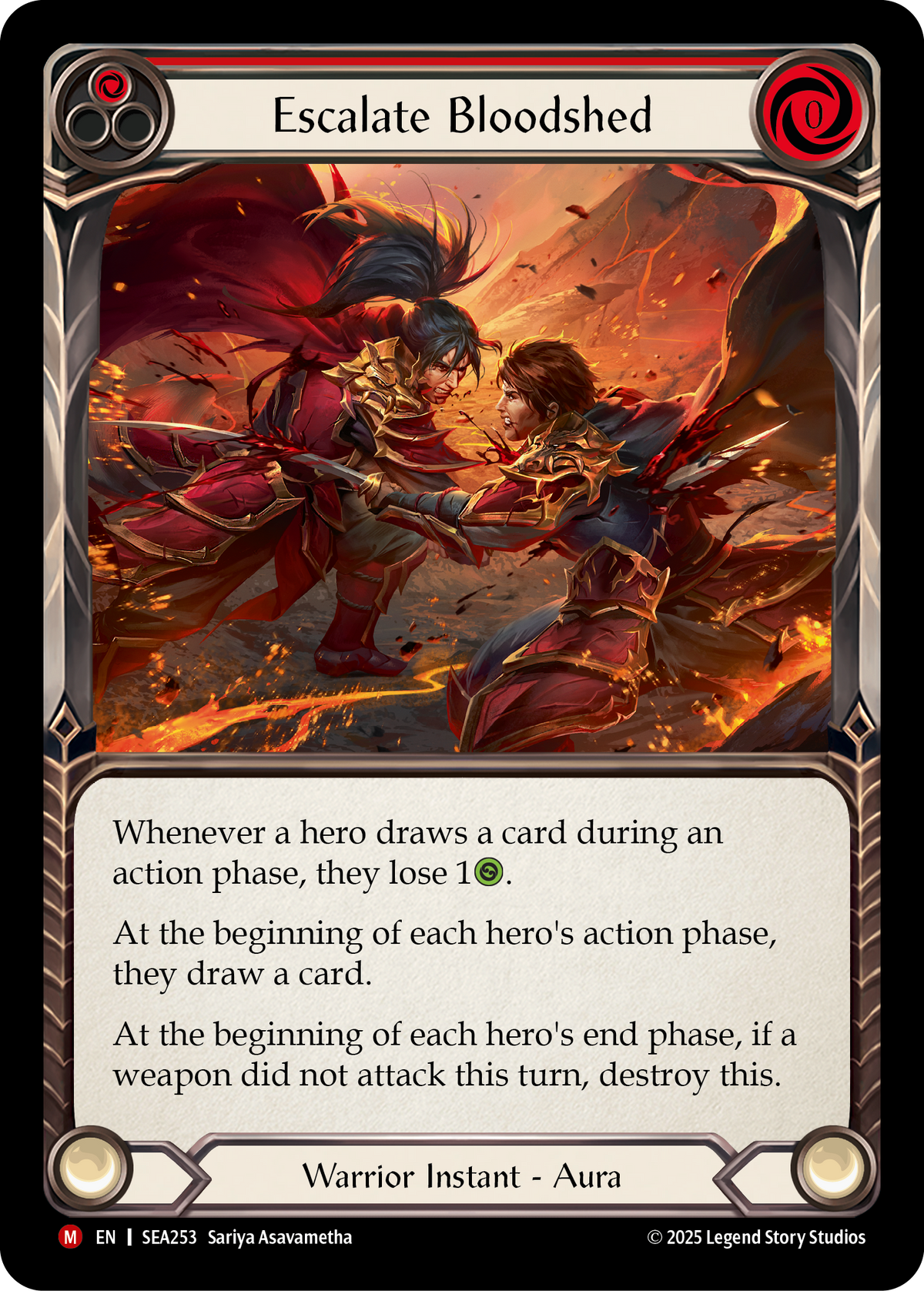Escalate Bloodshed (Red) - Flesh and Blood TCG - MoxLand