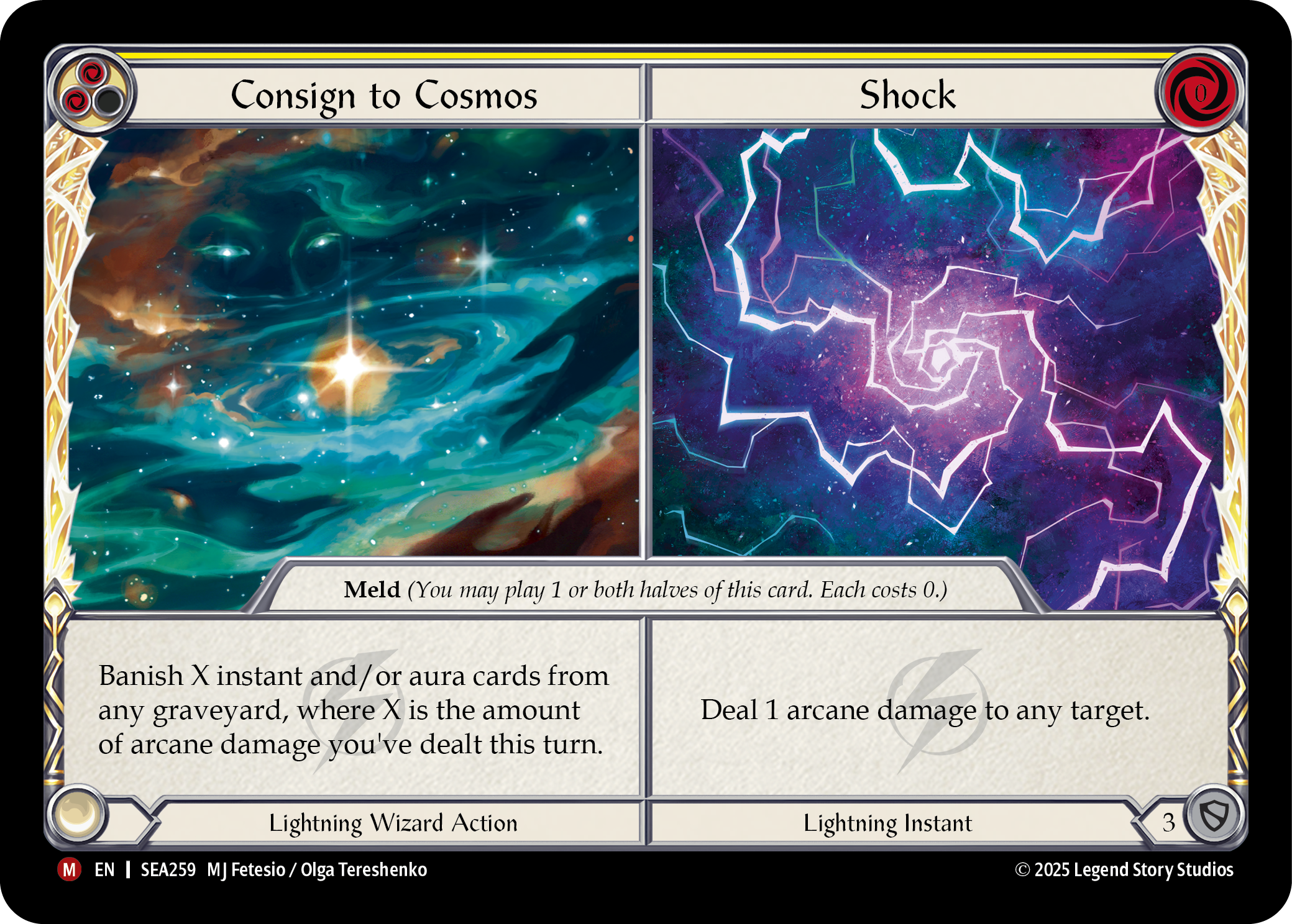 Consign to Cosmos // Shock (Yellow) - Flesh and Blood TCG - MoxLand