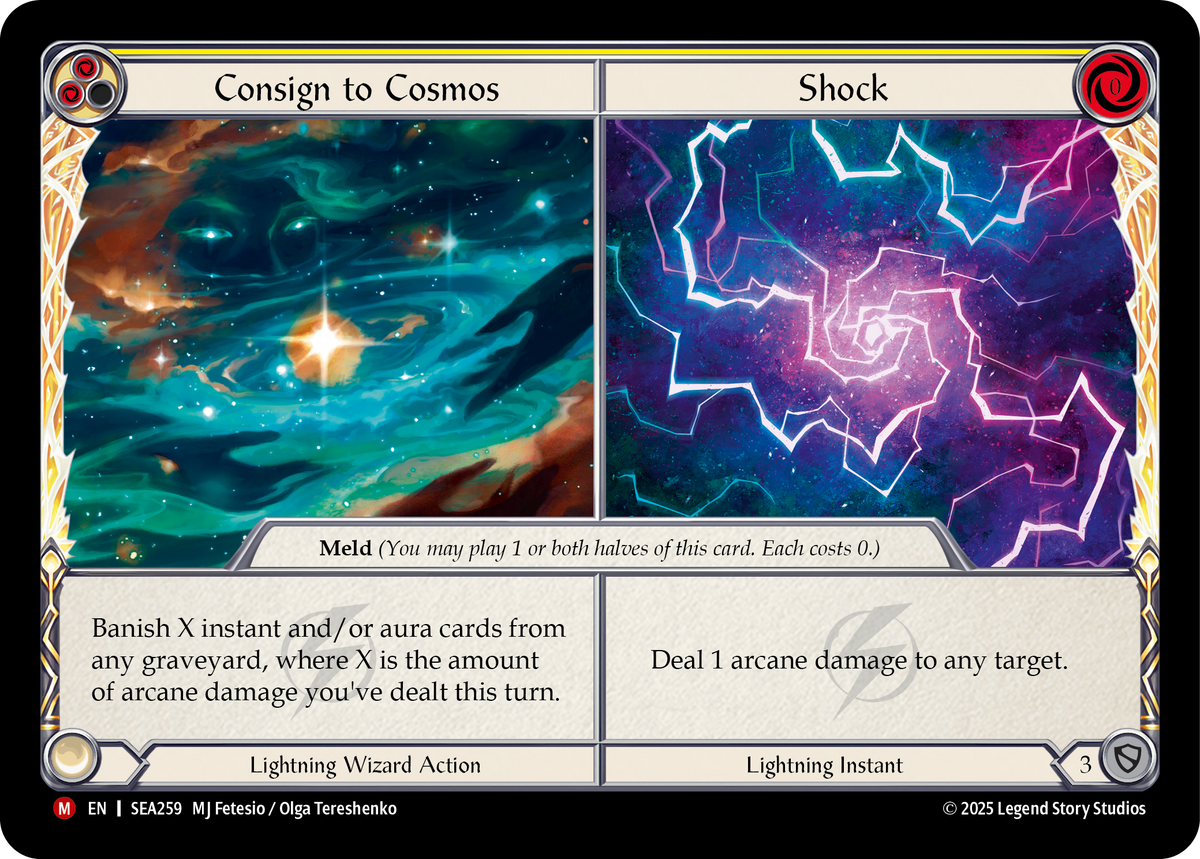 Consign to Cosmos // Shock (Yellow) - Flesh and Blood TCG - MoxLand