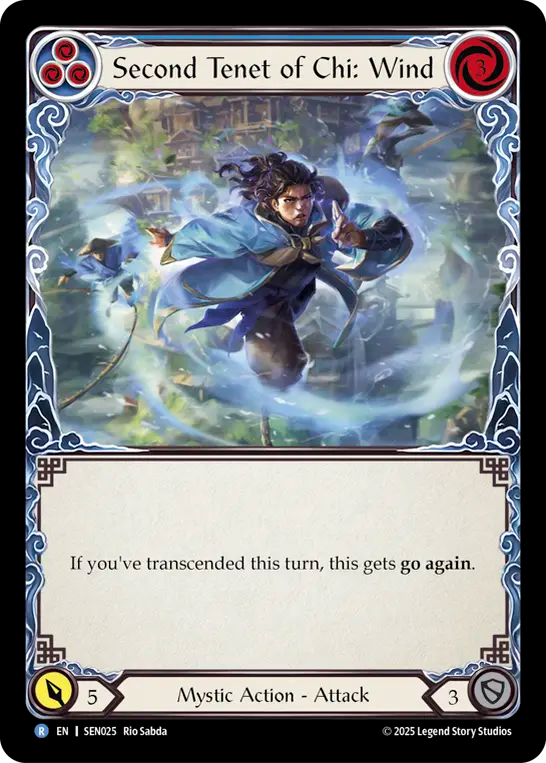 Second Tenet of Chi: Wind (Blue) - Flesh and Blood TCG - MoxLand