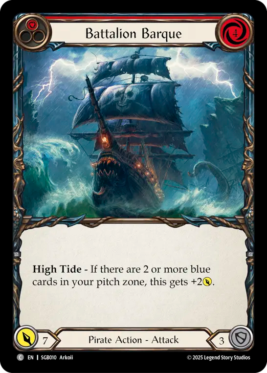 Battalion Barque (Red) - Flesh and Blood TCG - MoxLand