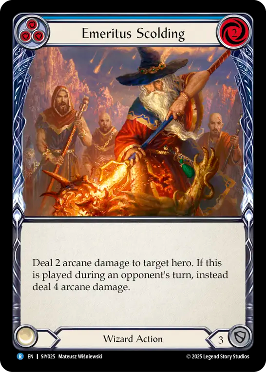 Emeritus Scolding (Blue) - Flesh and Blood TCG - MoxLand