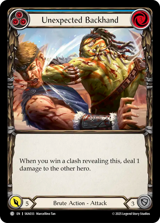 Unexpected Backhand (Blue) - Flesh and Blood TCG - MoxLand