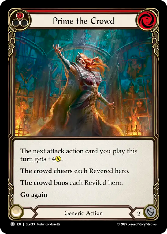 Prime the Crowd (Red) - Flesh and Blood TCG - MoxLand