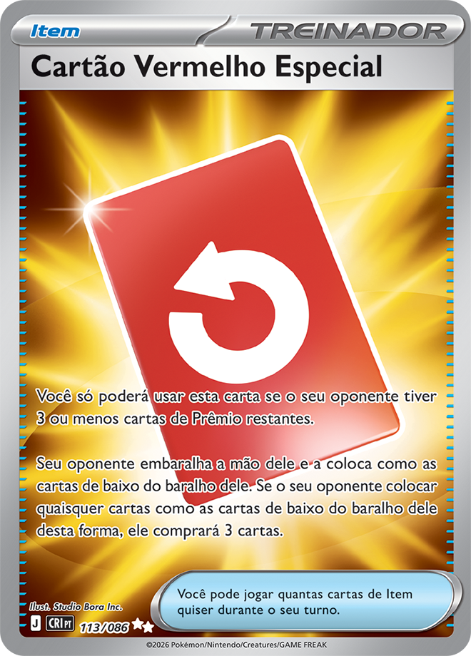 Cartão Vermelho Especial - Pokémon TCG - MoxLand