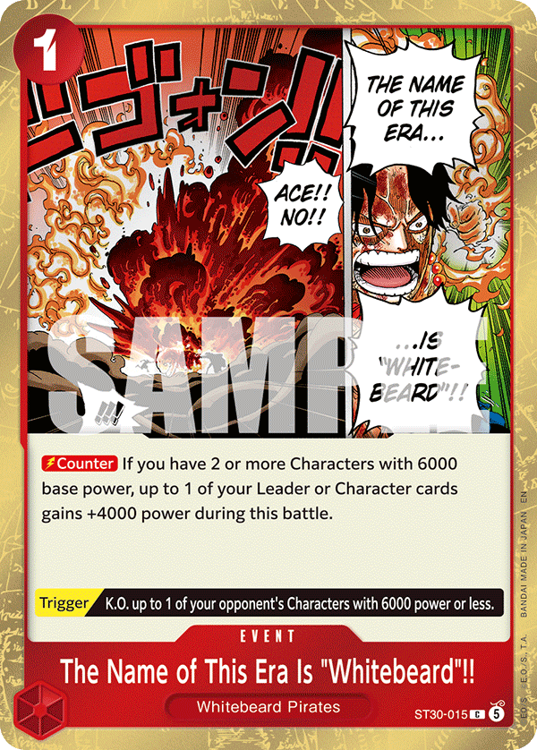 The Name of This Era Is "Whitebeard"!! - One Piece Card Game - MoxLand