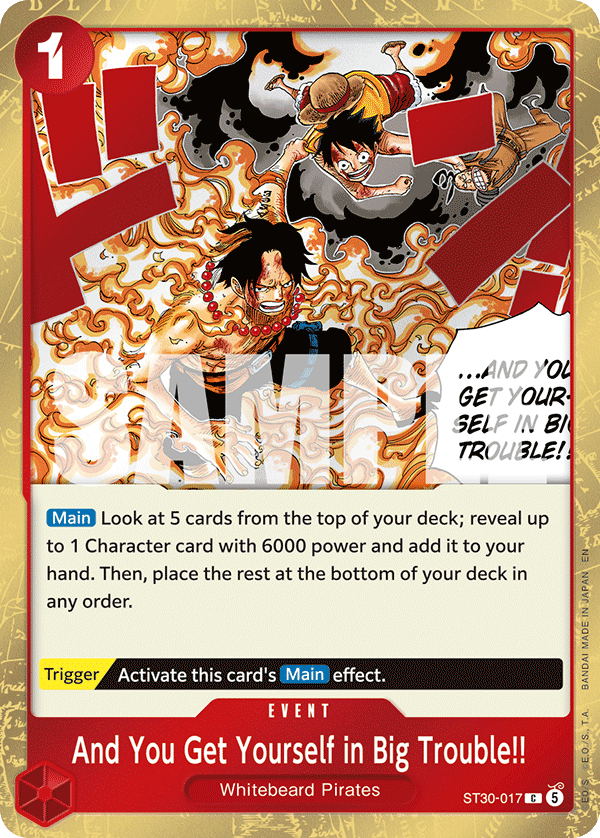 And You Get Yourself in Big Trouble!! - One Piece Card Game - MoxLand