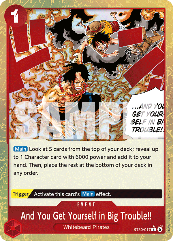 And You Get Yourself in Big Trouble!! - One Piece Card Game - MoxLand