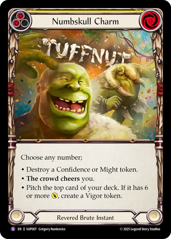 Numbskull Charm (Yellow) - Flesh and Blood TCG - MoxLand