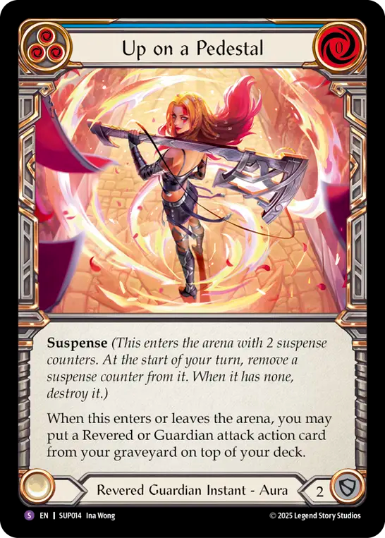 Up on a Pedestal (Blue) - Flesh and Blood TCG - MoxLand