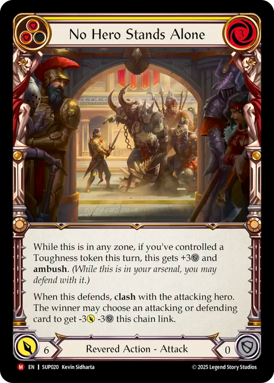No Hero Stands Alone (Yellow) - Flesh and Blood TCG - MoxLand