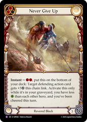 Never Give Up (Yellow) - Flesh and Blood TCG - MoxLand