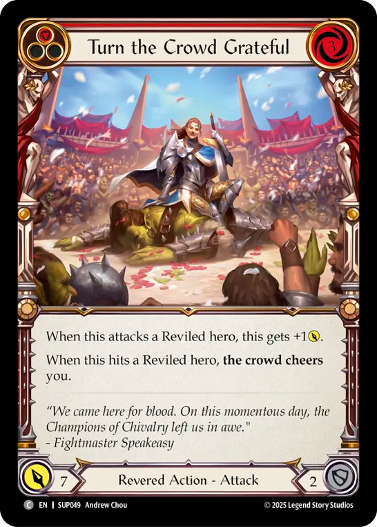 Turn the Crowd Grateful (Red) - Flesh and Blood TCG - MoxLand