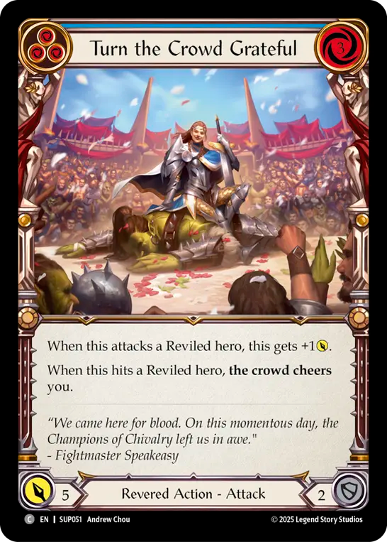 Turn the Crowd Grateful (Blue) - Flesh and Blood TCG - MoxLand