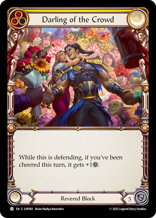 Darling of the Crowd (Yellow) - Flesh and Blood TCG - MoxLand